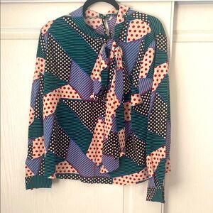 Shein-Multicolor Geometric Print Women's Top.